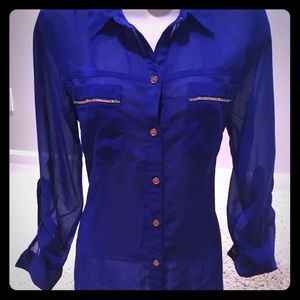 Charlotte Russe bright blue top